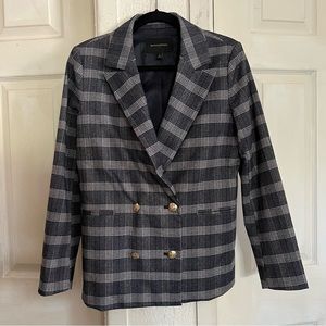 Banana Republic DOUBLE-BREASTED PLAID BLAZER Size 8